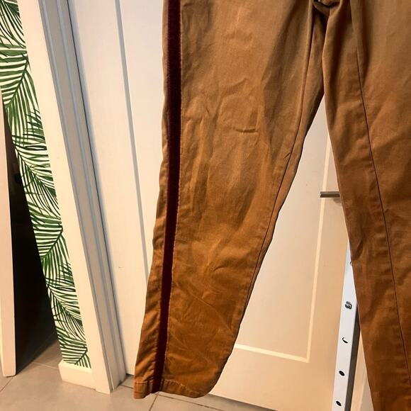 Anthropologie Chino Pants with Velvet Trim, size 26, EUC - Picture 3 of 10